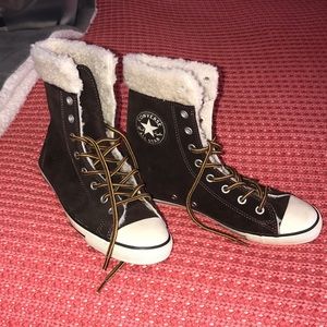 Retro suede furry converse